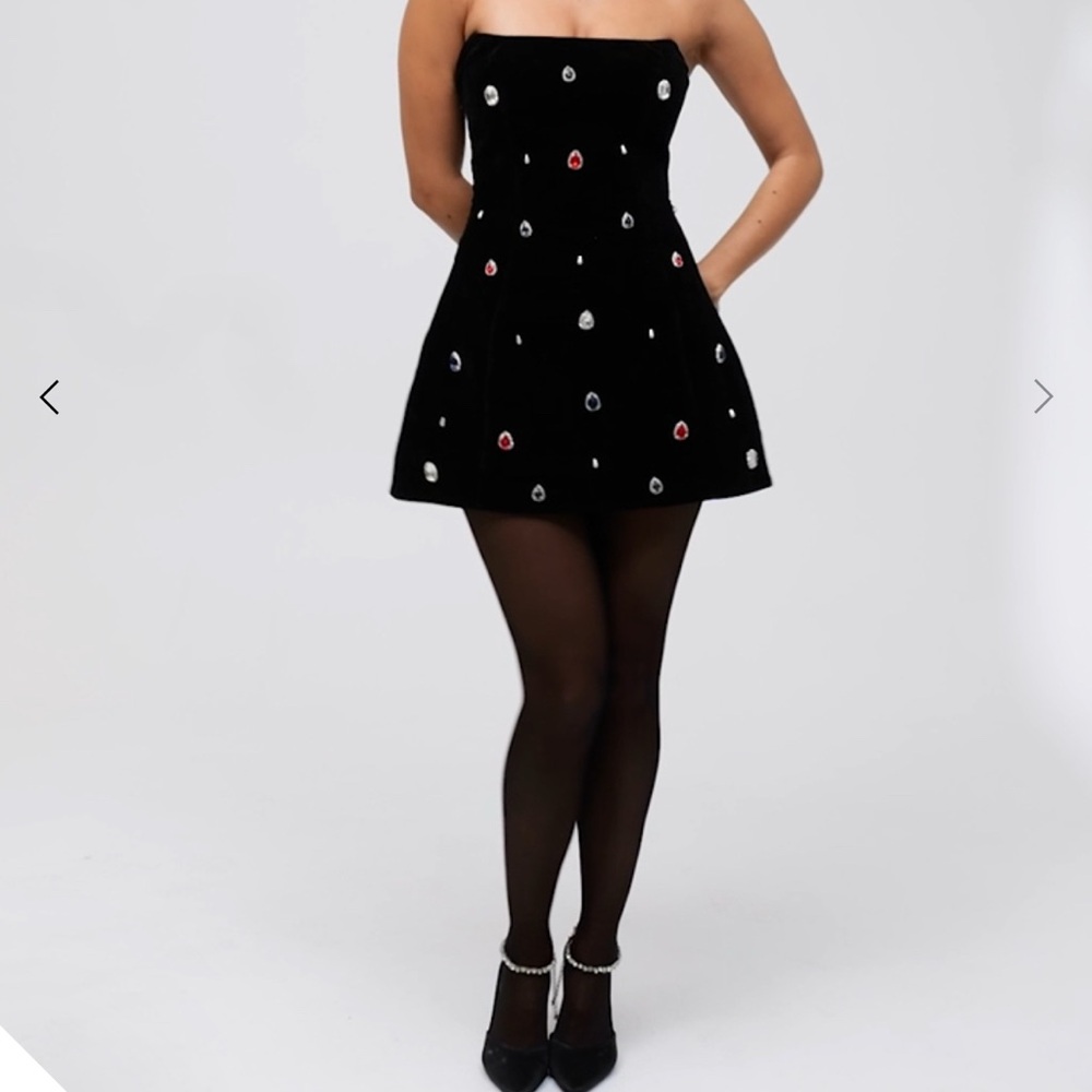 Embellished Mini Dress